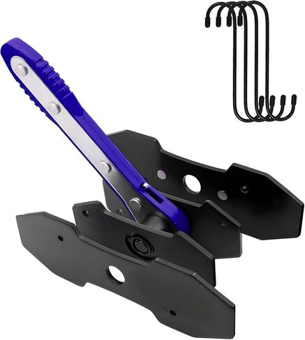 Brake Caliper Compression Tool, Ratcheting Brake Pad Spreader with 2 Large Plates & 4 Hooks, 360 Degree Swing Caliper Piston Compressor Tool for Car SUV Light Truck (Blue) in Kuwait