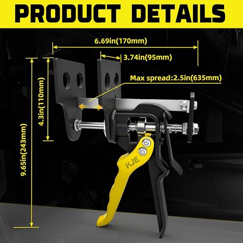 KJE 29100 Brake Caliper Compression Tool, Brake Pad Spreader for Single Dual Quad Piston Brake Pad Replacement, Heavy Duty Caliper Piston Compressor Tool Compatible with Most Cars & Light Trucks in Kuwait