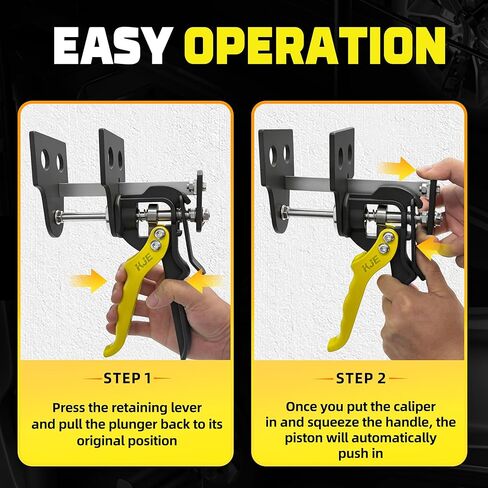 KJE 29100 Brake Caliper Compression Tool, Brake Pad Spreader for Single Dual Quad Piston Brake Pad Replacement, Heavy Duty Caliper Piston Compressor Tool Compatible with Most Cars & Light Trucks in Kuwait