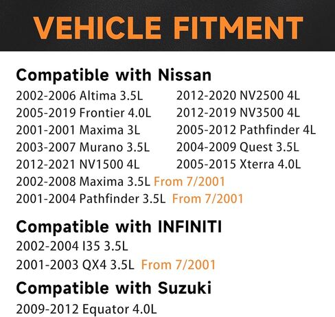 حزمة ملف الإشعال UF349 متوافقة مع Nissan Altima 2002-2006 3.5L، Frontier 2005-2019، Maxima 2001-2008، Pathfinder 2001-2012، Quest 2004-2009، Xterra 2005-2015، Infiniti I35 2002-2004، QX4 01-03 in Kuwait