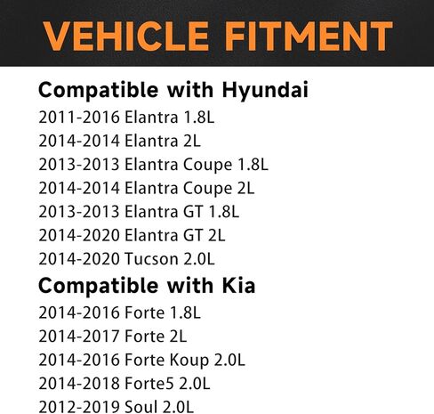حزمة ملف إشعال 4 قطع متوافقة مع Hyundai (1.8L 2.0L فقط) Elantra 2011-2016، Elantra GT 2013-2020، Tucson 2014-2020، متوافقة مع Kia Forte 14-17، Forte5 2014-2018، Soul 12-19، UF651 2PINS in Kuwait