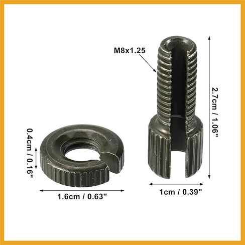 2 Pcs M8 Brake Clutch Cable Line Adjuster Screw Adjusting Bolt with Slotted for Motorcycle Bike Scooter Aluminum Alloy Army Green Replacement in Kuwait