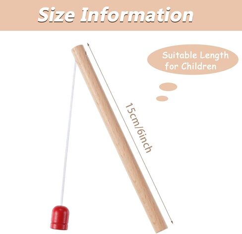 Sumind 4 Pieces Wooden Magnetic Fishing Poles Magnet Poles Fishing Rod for Wooden Magnetic Fishing Game for Kindergarten Preschool Girl Boy in Saudi Arabia