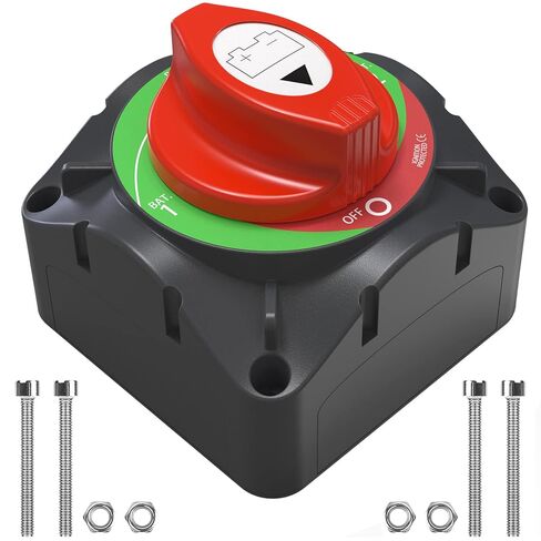 Battery Disconnect Switch 12V Master,12V-48V Battery Shut Off Switch 275Amps High Current for Car Marine Boat RV Vehicles(On/Off) in Saudi Arabia