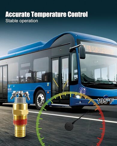 TIKSCIENCE 195 درجة NO/NC مفتاح درجة الحرارة للشاحنات والمقطورات والحافلات استبدال 8037050P 1685132C92، 1/2 NPT مفتاح التحكم في درجة الحرارة العالية، مفتاح درجة حرارة مفتوح/مغلق عادة in Kuwait