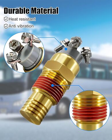 TIKSCIENCE 195 درجة NO/NC مفتاح درجة الحرارة للشاحنات والمقطورات والحافلات استبدال 8037050P 1685132C92، 1/2 NPT مفتاح التحكم في درجة الحرارة العالية، مفتاح درجة حرارة مفتوح/مغلق عادة in Kuwait