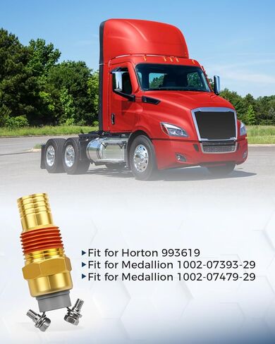 مفتاح درجة الحرارة NC مناسب لهورتون 993619، مناسب للميدالية 1002-07393-29 1002-07479-29، 185 درجة فهرنهايت 1/2 بوصة استبدال مؤشر NPT 8037016P 8037016 in Kuwait