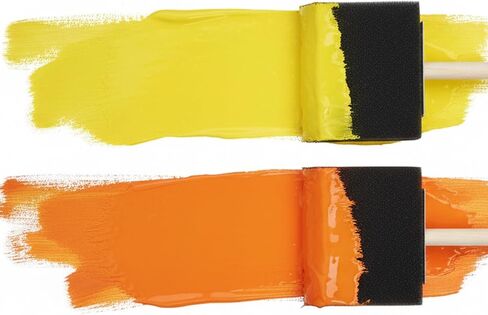 8 Pcs Foam Paint Brushes Set 4 Sizes, 1'' 2'' 3'' 4'' Portable Lightweight Foam Brushes for Painting, Practical Sponge Brush with Wood Handle for Staining, Varnish, DIY Crafting in Kuwait