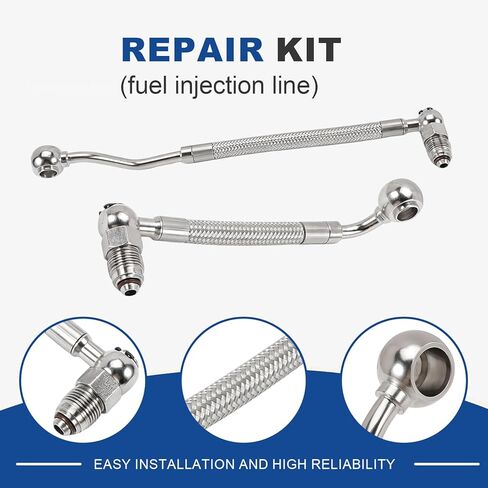 EFI Fuel Injection Lines Compatible with Harley 1995-1999 Road King, Electra Glide, Road Glide - Magneti Marelli Systems - Braided Stainless Steel - Replaces HDFL-005, 0706-0296 in Kuwait