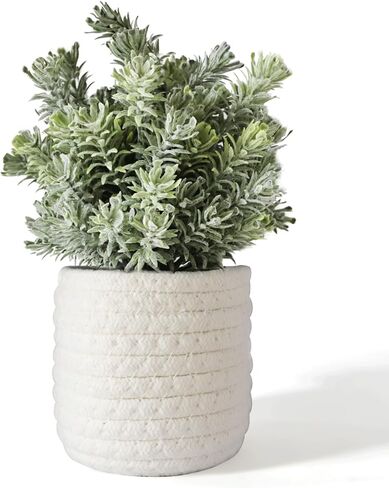 Hopewood Faux Plants, Fake Plants Eucalyptus Potted for Home Office Desk, Artificial Eucalyptus with a Weave Basket for Indoor Greenery Tabletop Decor Centerpiece in Saudi Arabia