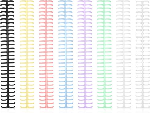 8 PCS Comb Binding Spines, 30 Rings Click Plastic Spiral Binding Coils, 1/2" Diameter Easy to Adding Pages Bindings Letter for Student Teacher Business Document Notebook File Making (Colorful) in Kuwait