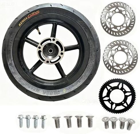 2-Pack 110/70-12 & 120/70-12 Mud Tires w/12" Wheels - Heavy Duty ATV/Dirt Bike Tires - Puncture-Resistant for Off-Road - Fits 250cc-1000cc (with two brake discs and one sprocket) in Kuwait