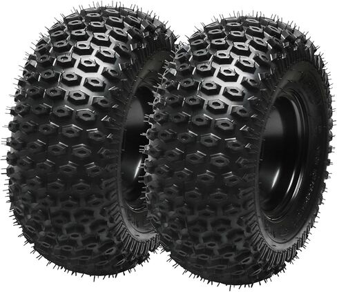 عبوتان من إطارات ATV مقاس 16 × 8.00-7 مع حواف - عجلات 4PR بدون أنابيب مقاس 7 بوصات لـ UTV وGo-Kart وQuad وBuggy وإطارات الدراجة الصغيرة لجميع التضاريس و4 مسامير بنمط مسمار 110 مم in Kuwait