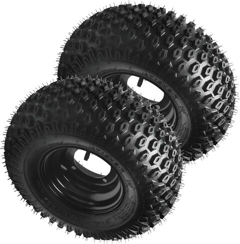 عبوتان من إطارات ATV مقاس 16 × 8.00-7 مع حواف - عجلات 4PR بدون أنابيب مقاس 7 بوصات لـ UTV وGo-Kart وQuad وBuggy وإطارات الدراجة الصغيرة لجميع التضاريس و4 مسامير بنمط مسمار 110 مم in Kuwait