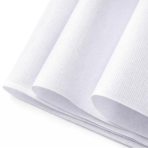 Tranqun 2 Pack 14 Count Cross Stitch Aida Fabric, 59 x 39 Inch – Extra Large DIY Embroidery Cloth, Ideal for Embroidery, Curtains, Cushions, Tablecloths, Home Decor, Ideal Gifts for Mom in Kuwait