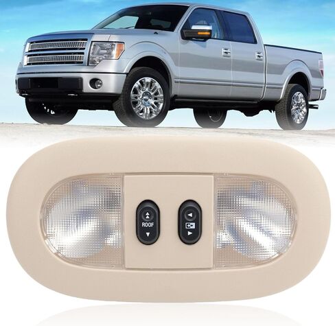 LED Reading Light for 2008-2010 Ford F250 F350 F450 F550 Super Duty Interior Dome Roof Map Lamp Cab Light Overhead Consoles(Gray) in Kuwait