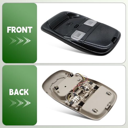 Front Overhead Console Assembly Compatible with R-A-M 1500 2500 3500 1998-2002 Cab Interior Ceiling Dome Reading Map Lights Lamp SN96TL2AA 5013609AA Car-Bon Fibre in Kuwait