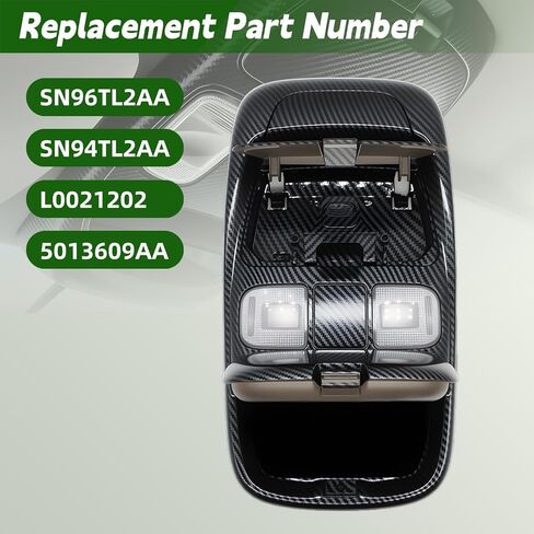 Front Overhead Console Assembly Compatible with R-A-M 1500 2500 3500 1998-2002 Cab Interior Ceiling Dome Reading Map Lights Lamp SN96TL2AA 5013609AA Car-Bon Fibre in Kuwait