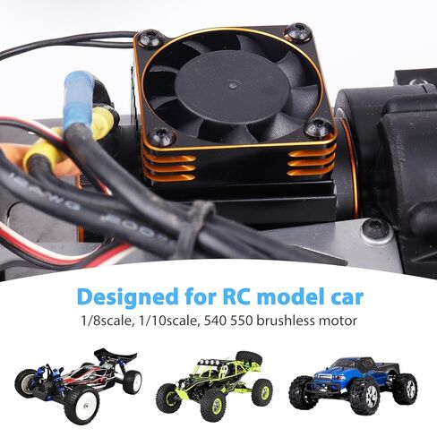40mm 16000RPM High-Speed Cooling Fan Heatsink for RC Motor & ESC, 40mm Diameter Radiator Fan for 1/5 1/6 1/7 Scale RC Truck Car Off-Road Buggy in Saudi Arabia