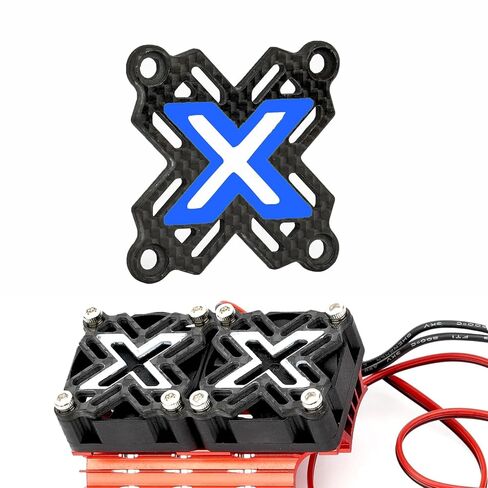 غطاء مروحة RC من ألياف الكربون 35*35 مم/1.4 بوصة حماية تبريد المحرك لـ Slash 4x4 لـ Arrma ARA390300، كفن حماية تدفق الهواء العالي خفيف الوزن ESC 1/10 1/8 شاحنة لـ Traxxas/Losi in Kuwait