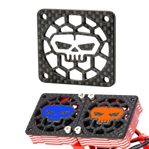 Carbon Fiber RC Fan Cover 35*35mm/1.4" Motor Heatsink Protect Cooling Upgrade for Slash 4x4 for Arrma ARA390300,Lightweight High Airflow Guard Shroud ESC 1/10 1/8 Scale Truck for Traxxas/Losi in Saudi Arabia
