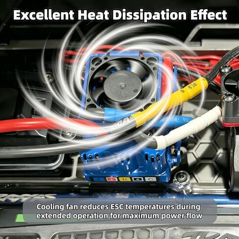 Traxxas 3340 Velineon ESC مروحة تبريد لBandit Slash Stampede Rustler 2WD / 4X4 VXL RC قطع غيار السيارات، VXL-3s ESC مروحة تبريد بالوعة الحرارة in Kuwait
