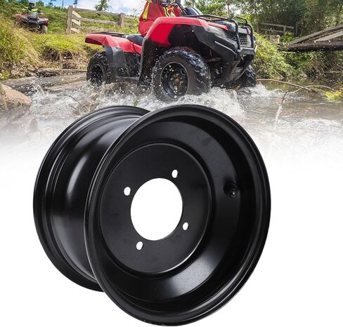 Keenso 8 Inch ATV Wheel Rim, 19x7 8 Steel Rim for Go Kart Quad Dirt Bike Buggy Ride on Mower, with 4 Holes for Secure Fitment in Kuwait