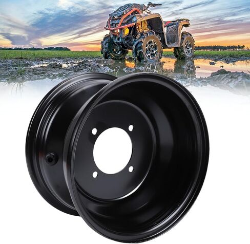 Keenso 8 Inch ATV Wheel Rim, 19x7 8 Steel Rim for Go Kart Quad Dirt Bike Buggy Ride on Mower, with 4 Holes for Secure Fitment in Kuwait
