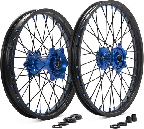 TOFR 21" 19" CNC Spoked Front Rear Wheels Rims Hubs Set for YAMAHA YZ125 YZ250 1999-2025 in Kuwait