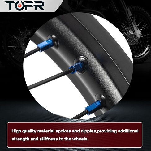 TOFR 21" 19" CNC Spoked Front Rear Wheels Rims Hubs Set for YAMAHA YZ125 YZ250 1999-2025 in Kuwait