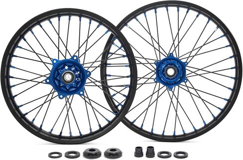 TOFR 21" 19" CNC Spoked Front Rear Wheels Rims Hubs Set for YAMAHA YZ125 YZ250 1999-2025 in Kuwait