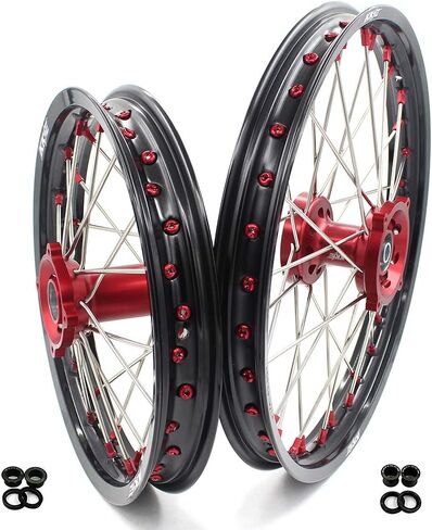مجموعة إطارات العجلات الكبيرة للأطفال KKE 19/16 تناسب CRF150R 2007-2025 CRF150RB 2025 حلمة حمراء in Kuwait