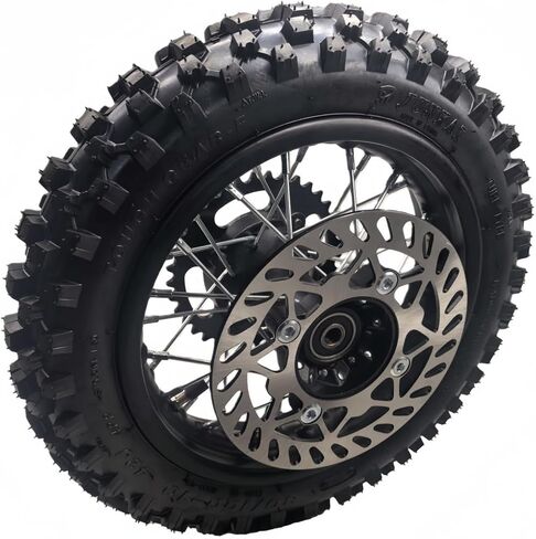مجموعة إطارات حافة العجلة الخلفية مقاس 10 بوصات للدراجة الترابية 50cc 110cc 125cc tao TTR SSR CRF Apollo 15 مم يتضمن قرص فرامل 190 مم أنبوب إطار 80/100-10 مع دوار فرامل وضرس 420 41T in Kuwait