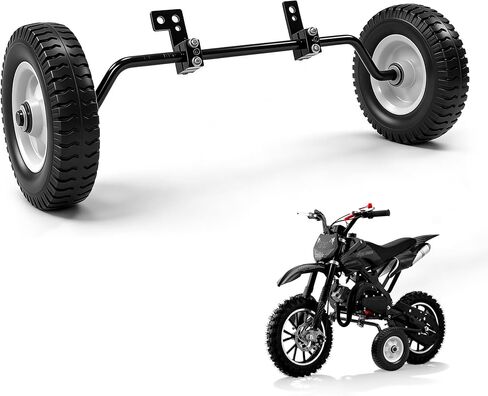 عجلات تدريب الدراجة الترابية العالمية للدراجات النارية للأطفال 49cc 50cc - تناسب PW50، TTR50، CRF50، XR50، Z50R، Razor MX125/MX350/MX400 - ارتفاع قابل للتعديل، متين وسهل التركيب in Kuwait