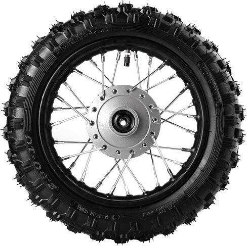 10 Inch 2.5-10 Rear and Front Wheel Tire with 1.4 x 10 Rim Chain Sprocket and Drum Brake With 12mm Bearing for 50cc 70cc 90cc 110cc Dirt Pit Bike CRF50 DRZ70 PW50 BBR50 TTR50 DRZ50 SSR in Kuwait