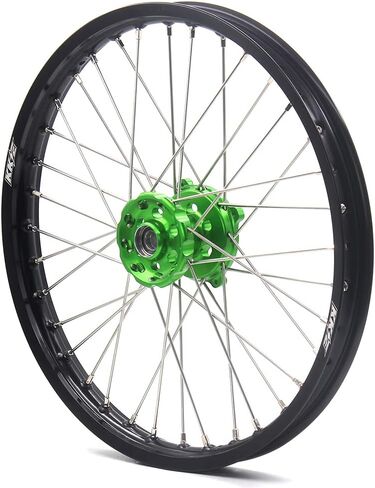 عجلات KKE 21/19 MX لـ KAWASAKI KX250F KX450F 2006-2023 /KX125/250 06-07/KX450 19-2023 محاور خضراء للدراجات النارية باستخدام الحاسب الآلي in Kuwait