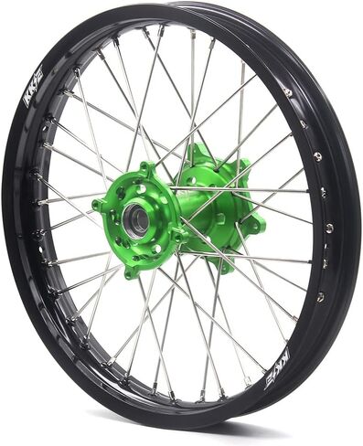 عجلات KKE 21/19 MX لـ KAWASAKI KX250F KX450F 2006-2023 /KX125/250 06-07/KX450 19-2023 محاور خضراء للدراجات النارية باستخدام الحاسب الآلي in Kuwait