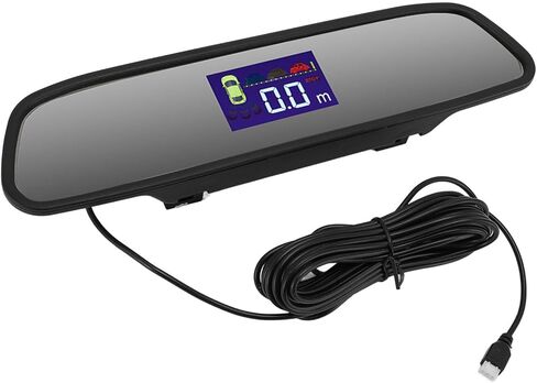 SUNGOOYUE Car Reverse System, 4 Sensors with Wide Detection Range 0.3 to 2.0M LCD Display Color Warning 3 Beeping Sounds, for SUV Truck Sedan Commercial Vehicle (Red) in Saudi Arabia