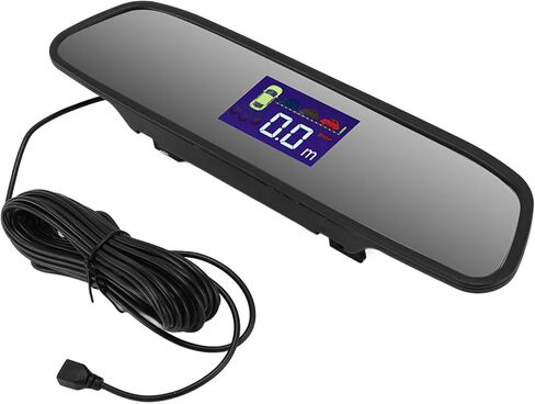 SUNGOOYUE Car Reverse System, 4 Sensors with Wide Detection Range 0.3 to 2.0M LCD Display Color Warning 3 Beeping Sounds, for SUV Truck Sedan Commercial Vehicle (Red) in Saudi Arabia