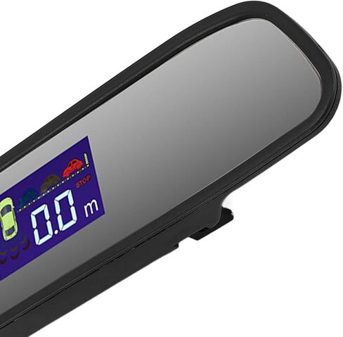 SUNGOOYUE Car Reverse System, 4 Sensors with Wide Detection Range 0.3 to 2.0M LCD Display Color Warning 3 Beeping Sounds, for SUV Truck Sedan Commercial Vehicle (Red) in Saudi Arabia