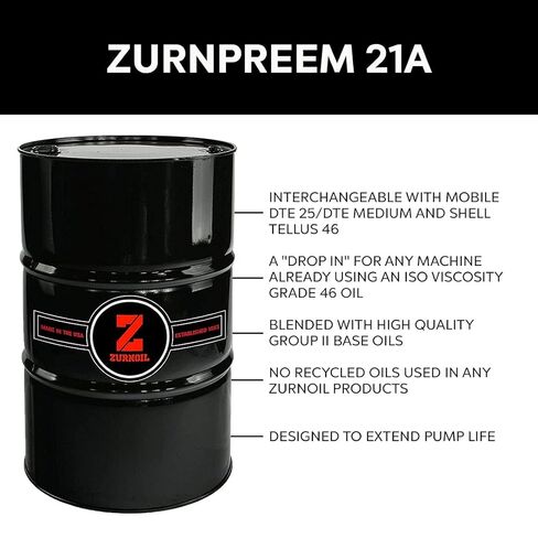 Zurnpreem 21A Premium AW 46 Hydraulic Fluid, 55 Gallons in Kuwait