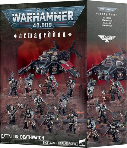 Armageddon Battalion Deathwatch Box Set for Warhammer 40,000, 11 Miniatures Including Corvus Blackstar and Deathwatch Kill Team, Multipart Plastic Model Kit in Kuwait