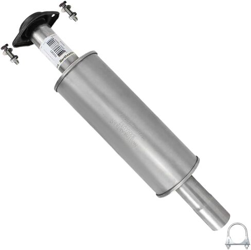 Exhaust Resonator Pipe Compatible with Ford F-150 2011-2014 5.0L/6.2L 145"WB | Stainless Steel | Northeastern Exhaust | Includes Clamp & Bolt Kit | Direct-Fit Replacement in Kuwait
