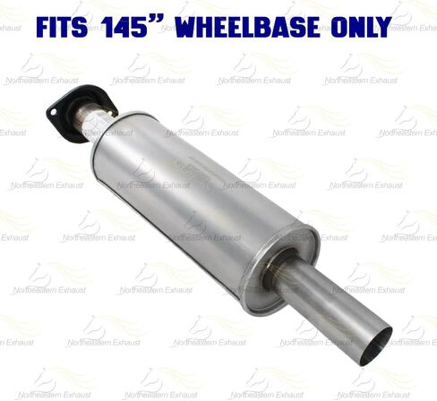 Exhaust Resonator Pipe Compatible with Ford F-150 2011-2014 5.0L/6.2L 145"WB | Stainless Steel | Northeastern Exhaust | Includes Clamp & Bolt Kit | Direct-Fit Replacement in Kuwait