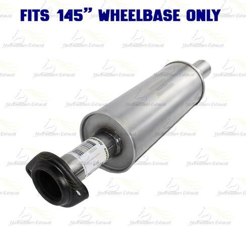 Exhaust Resonator Pipe Compatible with Ford F-150 2011-2014 5.0L/6.2L 145"WB | Stainless Steel | Northeastern Exhaust | Includes Clamp & Bolt Kit | Direct-Fit Replacement in Kuwait