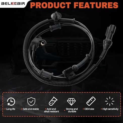 2PCS Front ABS Wheel Speed Sensor Left & Right Compatible with 2000-2005 Ford Excursion, 1999-2004 Ford F250 F350 F450 F550 Super Duty Driver & Passenger Side ABS Sensor Replace ALS197 SU7557 in Kuwait