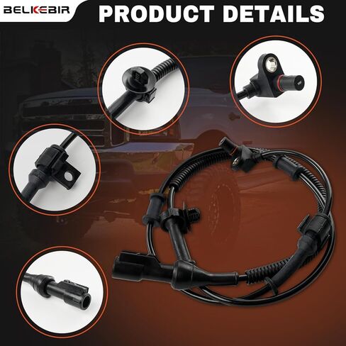 2PCS Front ABS Wheel Speed Sensor Left & Right Compatible with 2000-2005 Ford Excursion, 1999-2004 Ford F250 F350 F450 F550 Super Duty Driver & Passenger Side ABS Sensor Replace ALS197 SU7557 in Kuwait
