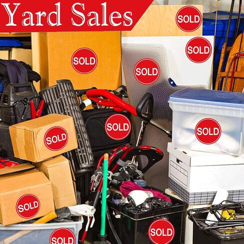 500 PCS Sold Stickers Small Round Sold Point of Sale Pricing Labels 1 Inch Self-Adhesive Inventory Control Labels Sold Sign for Shop Yard Sale Retail Store in Kuwait