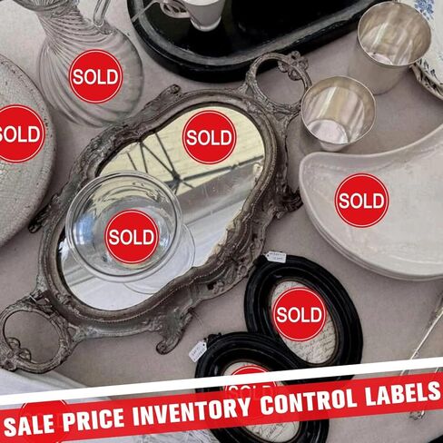 500 PCS Sold Stickers Small Round Sold Point of Sale Pricing Labels 1 Inch Self-Adhesive Inventory Control Labels Sold Sign for Shop Yard Sale Retail Store in Kuwait