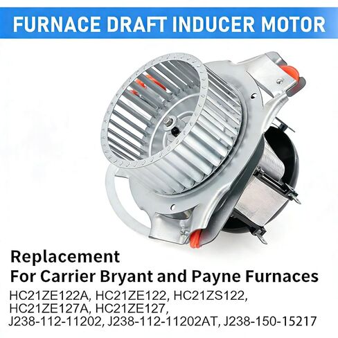 طقم محرك محفز HC21ZE122A متوافق مع أفران الناقل Bryant Payne Jakel يحل محل HC21ZS122 J238-112-11202 326628-763 يتضمن عجلة منفاخ ودعامة تثبيت in Kuwait